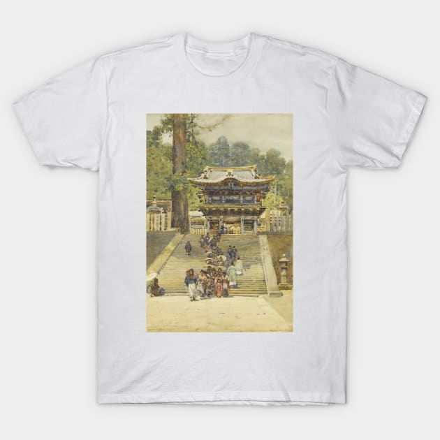 The Yomeimon Gate of Tosho-gu Shrine, Nikko, Japan by Robert Weir Allan T-Shirt by Classic Art Stall